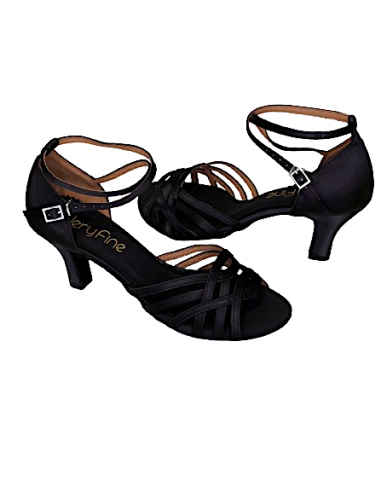 Black satin dance shoes Sydney 2615 - Veryfine Dance Shop Zurich