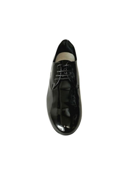 Men’s Tangolera Tango Shoes Samuel Vernice Black, Suede Dance Sole - VeryFine Dance Shoes Zurich