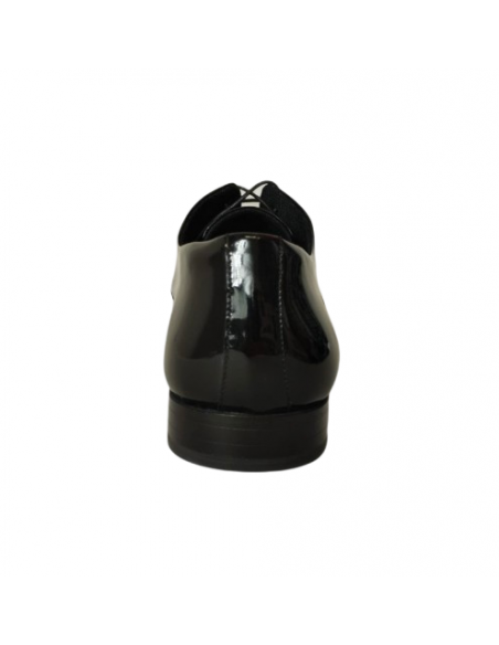 Men’s Tangolera Tango Shoes Samuel Vernice Black, Suede Dance Sole - VeryFine Dance Shoes Zurich