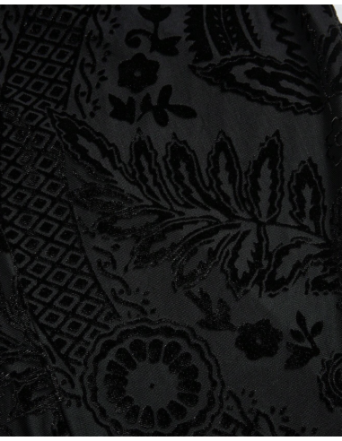 Robe de tango noire en velours jacquard : élégante et confortable