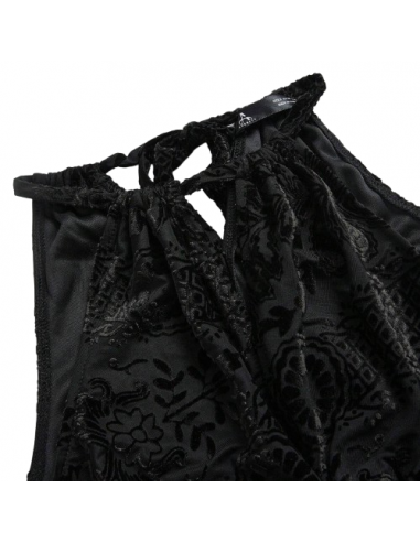 Robe de tango noire en velours jacquard : élégante et confortable