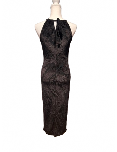 Robe de tango noire en velours jacquard : élégante et confortable