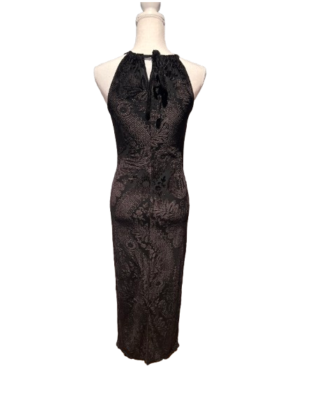 Abito da tango nero in velluto jacquard: elegante e confortevole