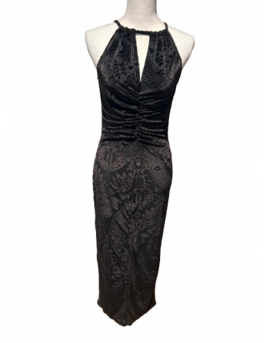 Robe de tango noire en velours jacquard : élégante et confortable