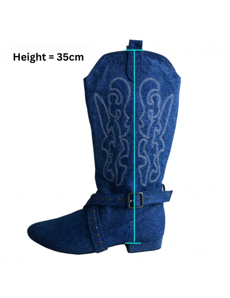 Stivalo da danza Linedance in denim per una serata di danza o un corso di ballo