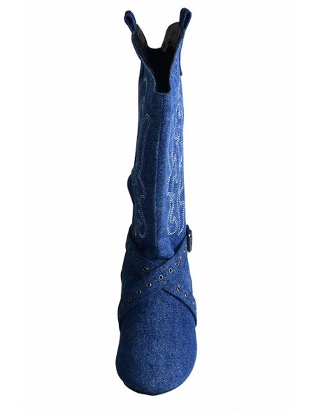 Stivalo da danza Linedance in denim per una serata di danza o un corso di ballo