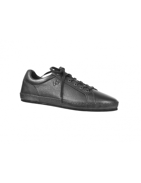 Sneaker da ballo da uomo in pelle TopTanz Sport Dancer nera per salsa, ballo standard, line dance