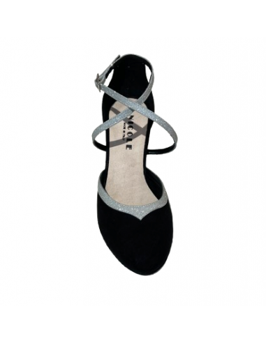 Exclusive italian made dance shoes | Black suede & glitter | Veryfine Zurich