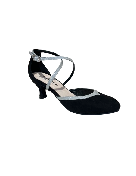 Chaussures de danse italiennes exclusives en daim noir