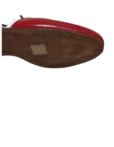 Chaussure de danse demi pointe Grèque, cuir bordeaux pour tous les types de danse.