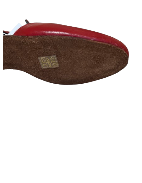Chaussure de danse demi pointe Grèque, cuir bordeaux pour tous les types de danse.