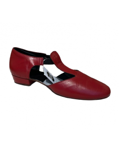 Greek Dance Sandal made of soft wine red leather for all types of dance.