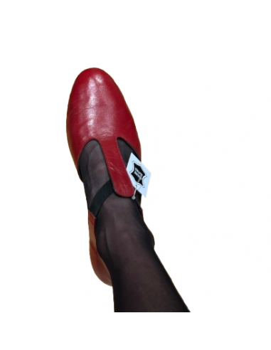 Greek Dance Sandal made of soft wine red leather for all types of dance.