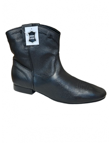 Men's dance boot made of black leather for line dancing