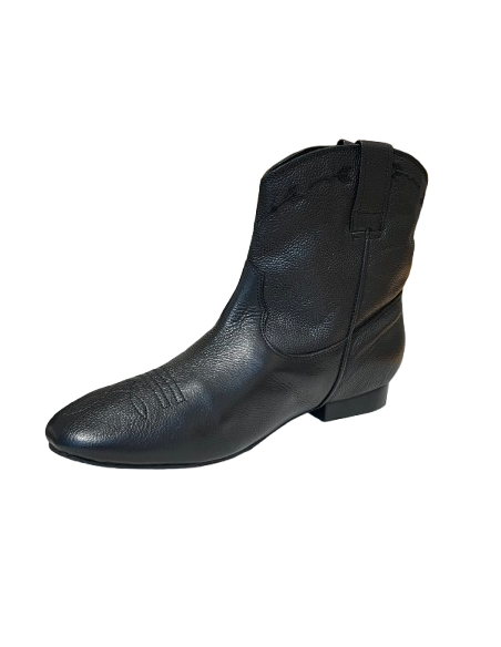 Bottes de danse pour hommes en cuir de vache noir pour la Linedance