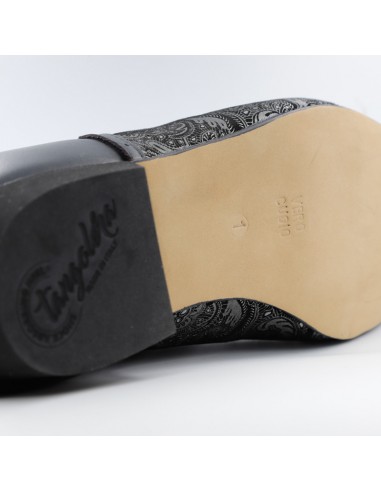 Tangolera Tangoschuhe für Herren Teo Nero Decor, Ledersohle – VeryFine Dance Shoes Zürich