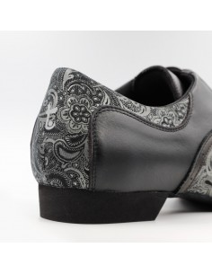 Tangolera Tangoschuhe für Herren Teo Nero Decor, Ledersohle – VeryFine Dance Shoes Zürich 2
