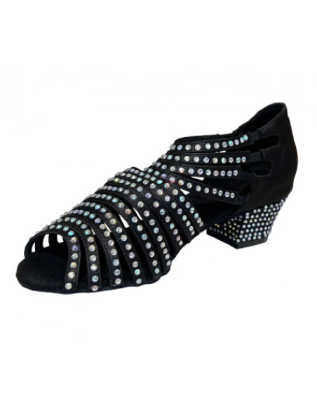 Scarpe da ballo in raso nero per la line dance,  corsi di ballo