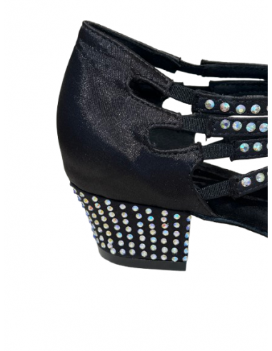 Scarpe da ballo in raso nero per la line dance,  corsi di ballo