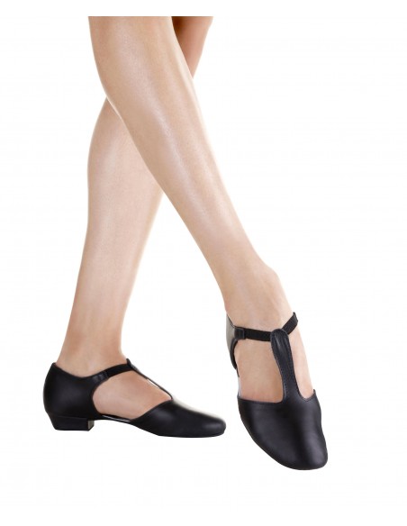 Chaussures de danse Zurich – Merlet Greece, Cuir véritable noir, talon de 2.5cm
