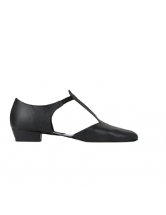 Tanzschuhe Zürich – Merlet Greece, echtes schwarzes Leder, 2.5cm Absatz
