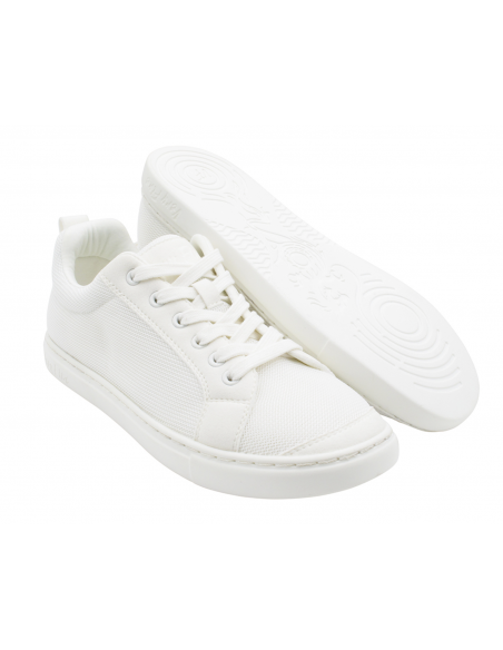 White mesh dance sneaker with outdoor sole,  pivot points for salsa, linedance