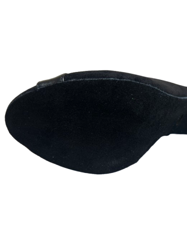 Tanzstiefelette in schwarzem Nubuk mit 9.5cm Absatz für Heels Dance