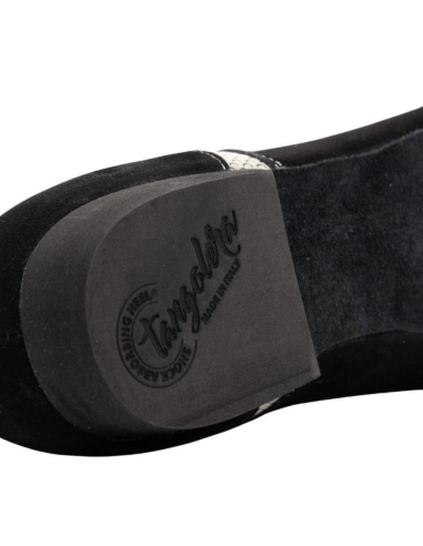 Chaussures de tango Tangolera pour hommes Teo Black, semelle en daim - VeryFine Dance Shoes Zurich