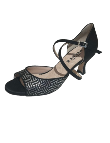 Eleganti scarpe da tango in raso e pelle - Veryfine Dance Shoes Zurich