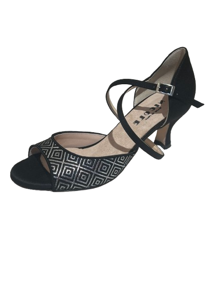 Eleganti scarpe da tango in raso e pelle - Veryfine Dance Shoes Zurich