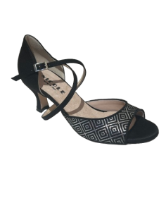 Eleganti scarpe da tango in raso e pelle - Veryfine Dance Shoes Zurich