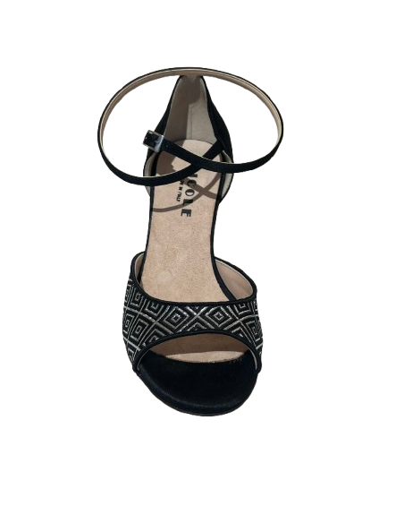 Eleganti scarpe da tango in raso e pelle - Veryfine Dance Shoes Zurich