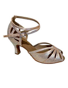 Women's dance shoes Zurich - Salsa & Bachata | VeryFine S1003CC with rhinestones