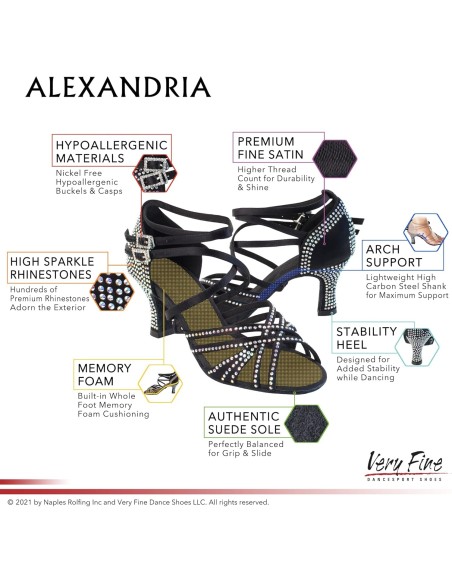 VeryFine S1006CC – Scarpe da ballo da donna per salsa e bachata | Zurigo