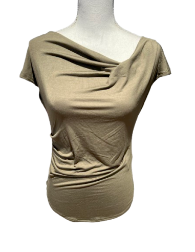 This lovely dance top in olive green is perfect for salsa or tango