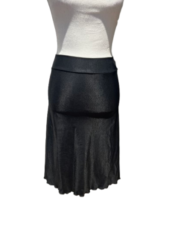 Dance skirt in black with lace flounce for tango