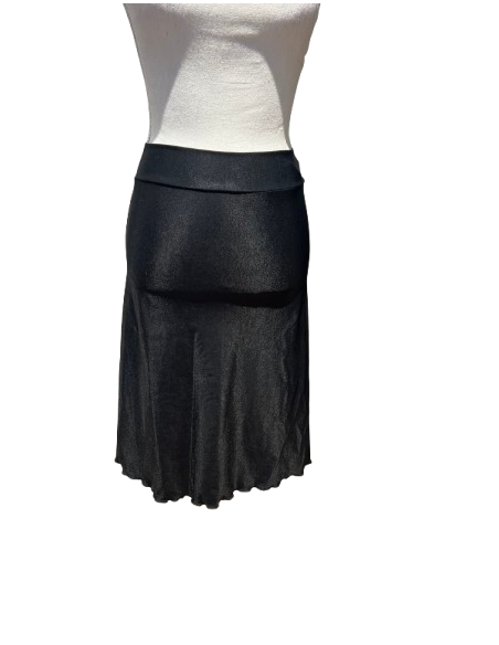 Dance skirt in black with lace flounce for tango