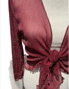 Boléro bordeaux scintillant – Tenue de danse & chaussures de danse Zurich | Robes de danse Zurich 2