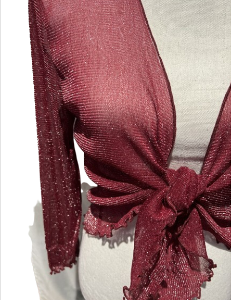 Bordeaux Glitter Bolero – Dance Outfit & Dance Shoes Zurich | Dance Dresses Zurich
