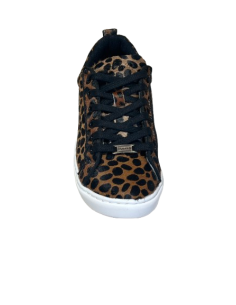 Sneaker da ballo in motivo leopardo con suola in PVC rossa per salsa, linedance 2