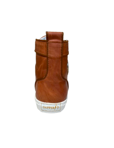 Baskets de danse en cuir caramel pour hommes avec semelle extérieure