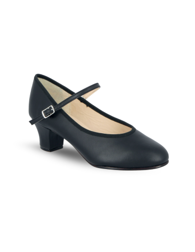 Scarpe da ballo Zurigo – Merlet Caractère, pelle nera, tacco 4cm