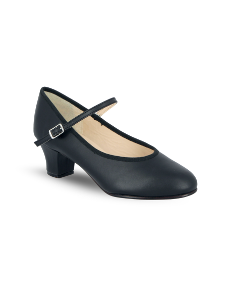 Scarpe da ballo Zurigo – Merlet Caractère, pelle nera, tacco 4cm