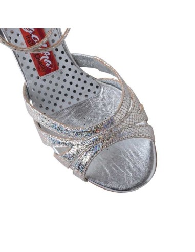 Tangolera Noemi Argento Pitoncino scarpe da ballo - Veryfine Zurigo - tacco 4cm