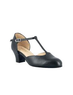 Scarpe da ballo Zurigo – Ballerina Merlet Eva, pelle nera, tacco 4cm