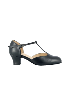 Scarpe da ballo Zurigo – Ballerina Merlet Eva, pelle nera, tacco 4cm 2