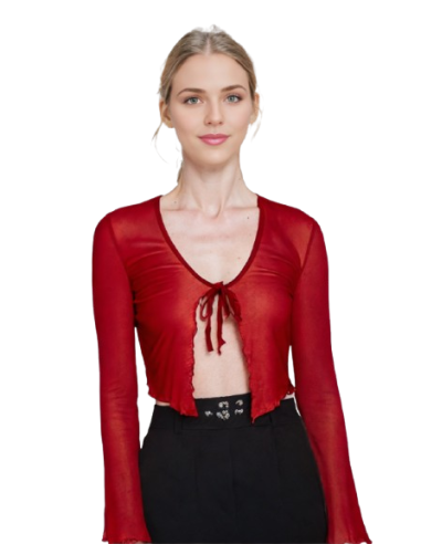 Red Mesh Bolero – Dance Outfit & Dance Shoes Zurich