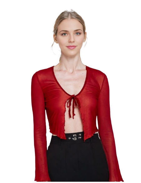 Boléro en maille rouge – Tenue de danse & chaussures de danse Zurich | Robes de danse Zurich