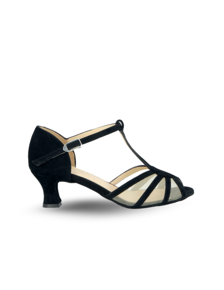 Dance Shoes Zurich – Merlet Karmina French, black genuine suede, 5cm heel
