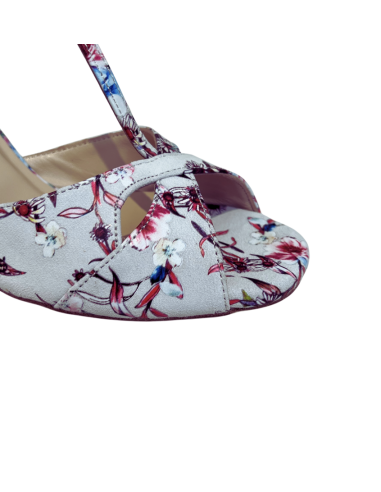 Scarpe da ballo Zurigo – Scarpe da tango in pelle con stampa floreale